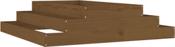 vidaXL - Plantenbak - 110x110x27 - cm - massief - grenenhout - honingbruin