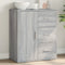vidaXL - Dressoir - 60x31x70 - cm - bewerkt - hout - grijs - sonoma