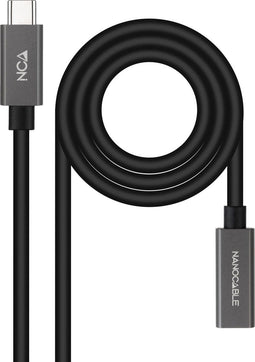Nanocable 10.01.4401-L150 USB-kabel USB 3.2 Gen 2x2 1,5 m USB C Zwart
