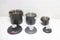 Bo-Camp Industrial - Pannenset - 3-delig RVS met deksels - Zwart (3 stuks)