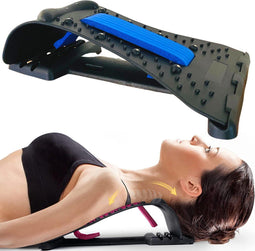 Nekstretcher - Nekmassage apparaat - Verstelbaar in 3 standen - Blauw