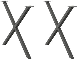 vidaXL - Eettafelpoten - 2 - st - X-vormig - 90x(72-73) - cm - staal - antraciet