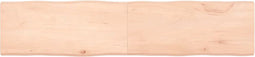 vidaXL - Tafelblad - natuurlijke - rand - 180x40x(2-4) - cm - massief - eikenhout