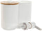 Badset Home ESPRIT Wit Natuurlijk Bamboe polyestyreen 7 x 7 x 16 cm