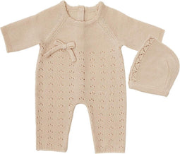 Byastrup Poppenkleding Boxpakje Met Muts 45 Cm Beige