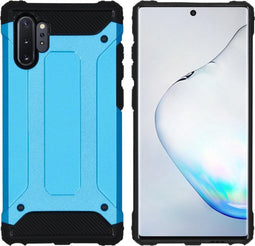 iMoshion Hoesje Geschikt voor Samsung Galaxy Note 10 Plus Hoesje - iMoshion Rugged Xtreme Backcover - Lichtblauw