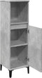 vidaXL - Badkamerkast - 30x30x100 - cm - bewerkt - hout - betongrijs