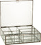 J-Line decoratie Box - glas/metaal - brons - large