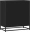 vidaXL - Dressoir - 68x35x76 - cm - bewerkt - hout - zwart