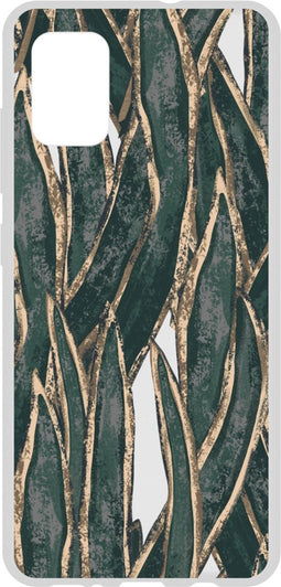 Hoesje Siliconen Geschikt voor Samsung Galaxy A51 - Design Backcover siliconen - Meerkleurig / Wild Leaves