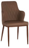 Leunstoel Ruiten Bruin Zwart Staal 53 x 90 x 43 cm (2 Stuks)