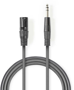 Nedis COTH15100GY30 - XLR-naar-6.35mm audiokabel - 300cm - Grijs