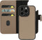 Mobiparts Leather 2 in 1 Wallet Case - Apple iPhone 15 Pro - Luxe leder - Taupe
