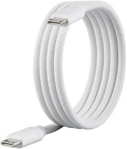 Renkforce RF-6437918 - USB-C Kabel - 1 m met magnetische opwikkeling - Wit