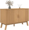 vidaXL - Dressoir - OLDEN - 114x43x73,5 - cm - massief - grenenhout - bruin