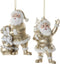 Orn.plc kerstman goud/wit l10cm