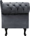 NIMES - Chaise longue - Grijs - Linkerzijde - Fluweel