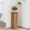 vidaXL - Plantenstandaard - 33x33x80 - cm - bewerkt - hout - artisanaal - eikenkleur