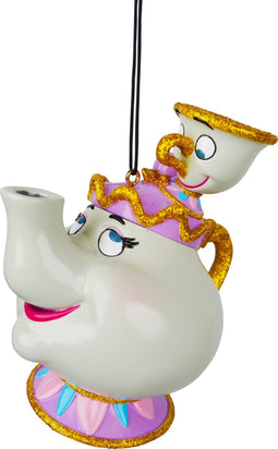 Ornament plastic mrs potts & chip l9cm