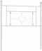 vidaXL - Hoofdbord - 90 - cm - metaal - wit