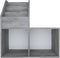 vidaXL - Kindertijdschriftenrek - 71x30x78,5 - cm - bewerkt - hout - betongrijs