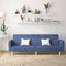 vidaXL - Slaapbank - 2-zits - stof - blauw