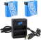 Brofish HERO4 - Dual Battery Charger met 2x Accu - USB (2 stuks)