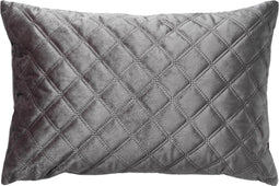 Dutch Decor NIELS - Sierkussen velvet Charcoal Gray 40x60 cm - grijs - Inclusief binnenkussen