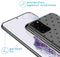 iMoshion Hoesje Geschikt voor Samsung Galaxy S20 Plus Hoesje Siliconen - iMoshion Design hoesje - Transparant / Zwart / Hearts All Over Black