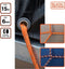 BLACK+DECKER Spanband 15 Meter - Sjorband - Reflecterende Delen - Oranje/Zwart