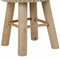 Kruk Alexandra House Living Crème Bamboe Pijnboom Spons Hout MDF 32 x 44 x 32 cm
