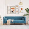 vidaXL - Driezitsbank - Chesterfield-stijl - met - bolsters - fluweel - blauw