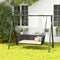 Coast Frame voor Schommelbank/Hangstoel - 5 Ophangringen - Metaal Zwart -210 x 115 x 175 cm - Max