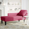 vidaXL - Chaise - longue - met - kussen - en - rechterarmleuning - fluweel - wijnrood