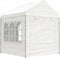 vidaXL - Prieel - met - dak - 11,15x2,28x2,69 - m - polyetheen - wit