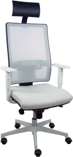 Bureaustoel met hoofdsteun Horna P&C 0B4BRPC Wit