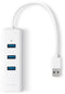 TP-Link UE330 - USB 3.0 3 Poort Hub & Gigabit Ethernet Adapter 2 in 1 - 1Gbps Ethernet (RJ45) - 3x USB 3.0