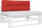 vidaXL - Palletkussen - 120x40x12 - cm - stof - rood