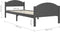 vidaXL - Bedframe - massief - grenenhout - donkergrijs - 100x200 - cm