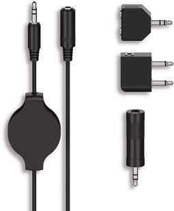 Hama 00205180 - Adapterset vliegtuig - 3,5-mm-jack-stekker - Zwart