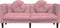 vidaXL - Bank - met - kussens - 2-zits - fluweel - roze
