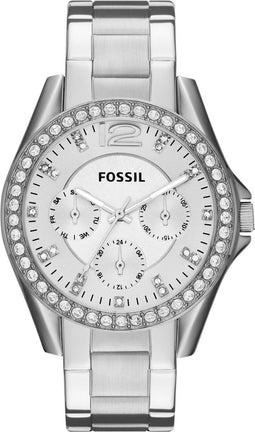 Fossil Riley ES3202 - Dameshorloge - 38 mm - Zilverkleurig