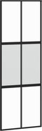 vidaXL - Schuifdeur - 76x205 - cm - gehard - glas - en - aluminium - zwart
