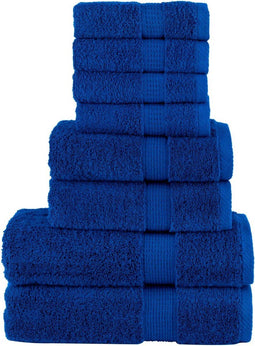 vidaXL - 8-delige - Handdoekenset - SOLUND - 600 - g/m² - blauw