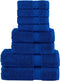 vidaXL - 8-delige - Handdoekenset - SOLUND - 600 - g/m² - blauw