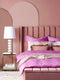 NOYERS - Tweepersoonsbed - Roze - 180 x 200 cm - Fluweel