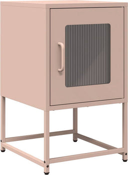 vidaXL - Nachtkastje - 36x39x60,5 - cm - koudgewalst - staal - roze