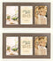 ZEP - Triple Houten Fotolijst Arlon bruin voor 3 foto's 10x15 (afmeting 38 x 22 cm) - NQ33B