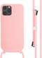 iMoshion Hoesje Geschikt voor iPhone 12 Pro / 12 Hoesje Met Koord - iMoshion Siliconen hoesje met koord - Roze