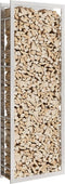vidaXL - Haardhoutrek - 80x28x222 - cm - roestvrij - staal